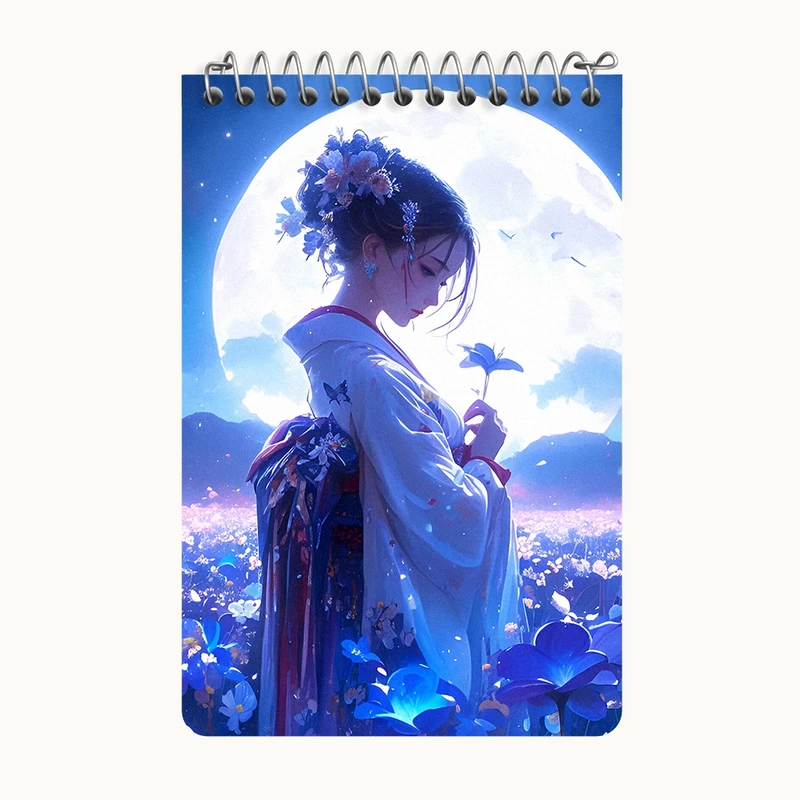 دفتر یادداشت 50 برگ خندالو طرح دختر ژاپنی کد F9193