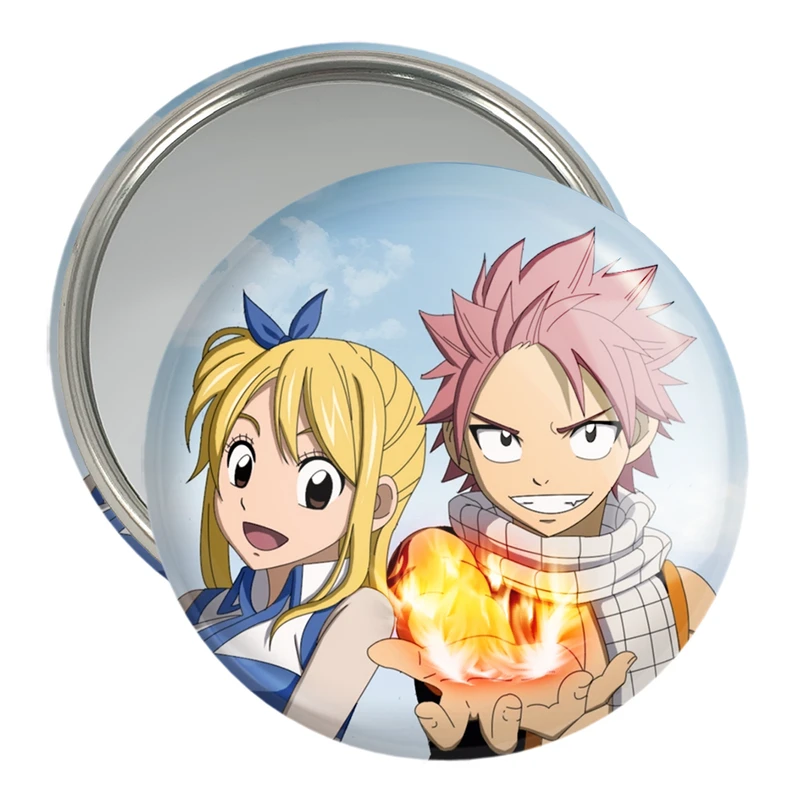 آینه جیبی خندالو مدل ناتسو و لوسی انیمه فری تیل Fairy Tail  کد 16472