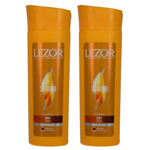شامپو موهای خشک لزور مدل YEL04 حجم 400 میلی لیتر مجموعه 2 عددی