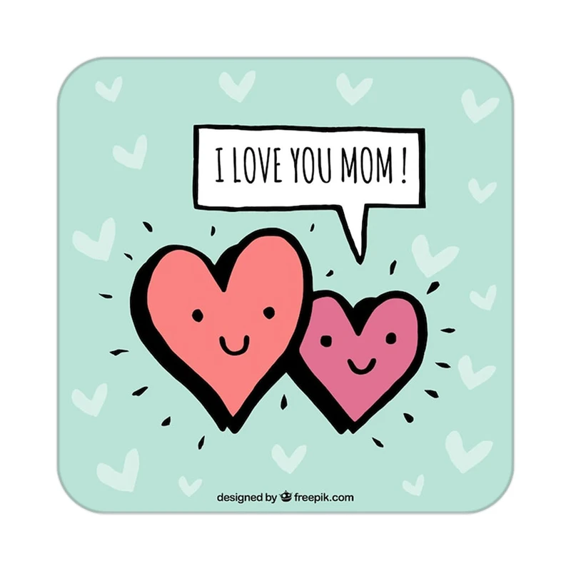 زیر لیوانی کاکتی طرح عاشقانه مدل mp39530