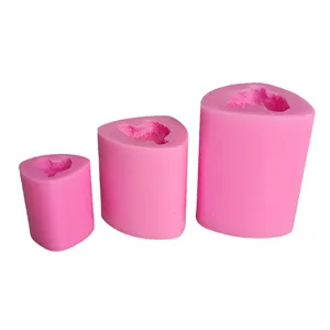 قالب شمع مدل ست خرس تدی گل گلی کد C03 مجموعه 3 عددی