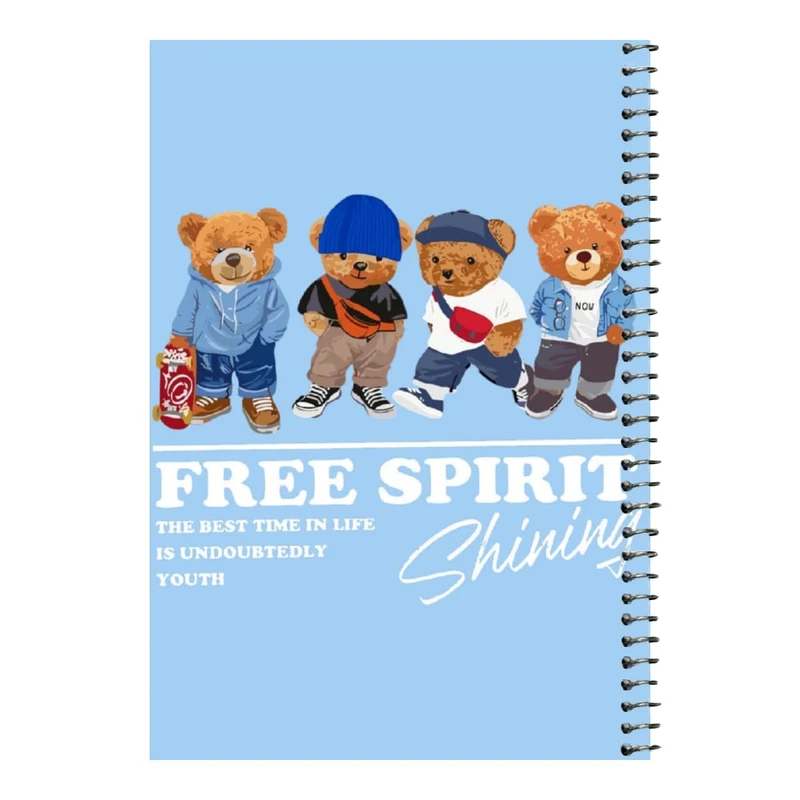 دفتر مشق 80 برگ اس جی مدل خرس های شیک پوش     