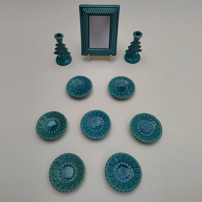 مجموعه ظروف هفت سین 10 پارچه مدل ماهی کد HS-017