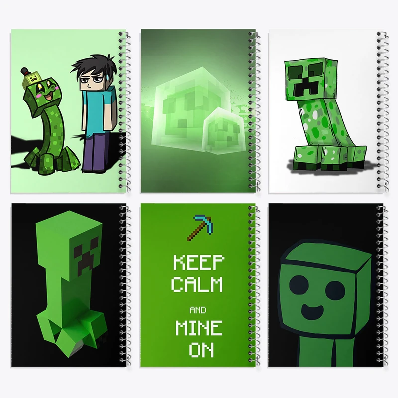 دفتر نقاشی 50 برگ خندالو طرح ماینکرفت (Minecraft) کد 541 مجموعه 6 عددی