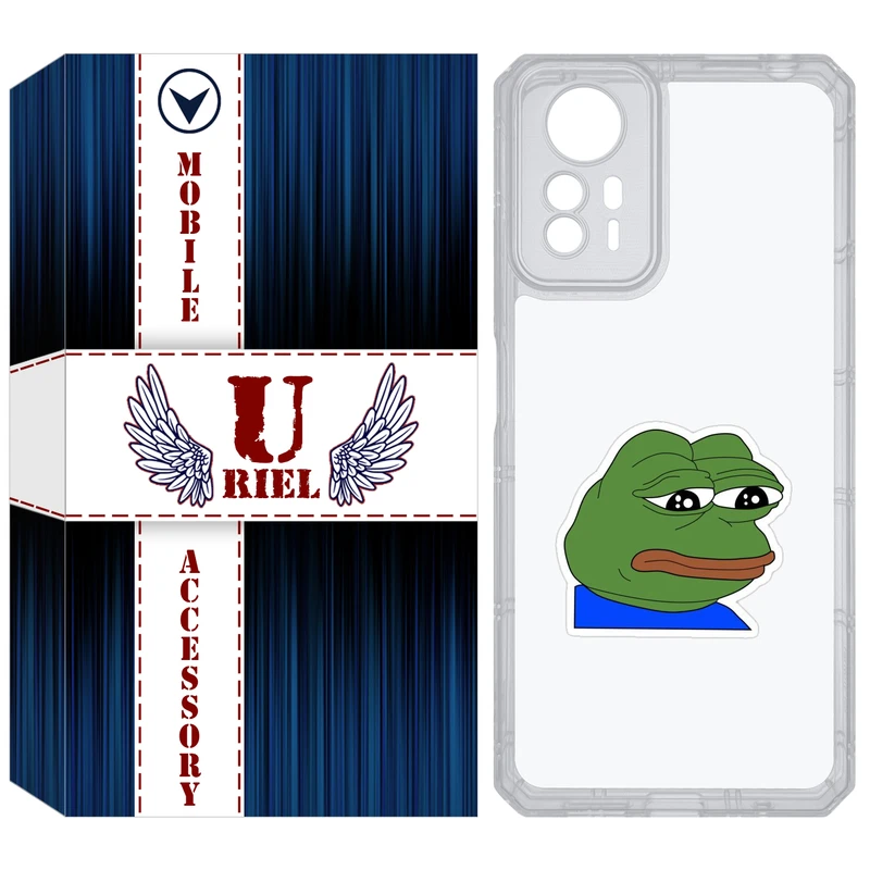 کاور یوریل مدل Clear کد 86 طرح قورباغه غمگین مناسب برای گوشی موبایل شیائومی Redmi Note 12S