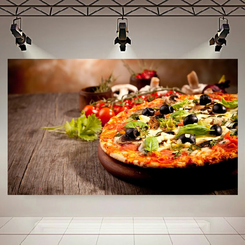 تابلو بوم طرح فست فود مدل Italian Pizza کد AR1450