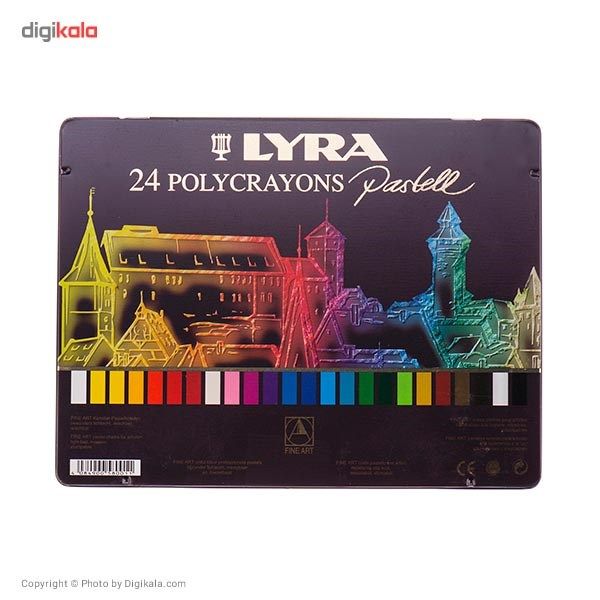 پاستل گچی 24 رنگ لیرا مدل Polycrayons