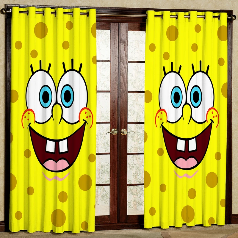 پرده مدل باب اسفنجی هازان پانچی کد 4160 سایز 140x200 سانتی متر