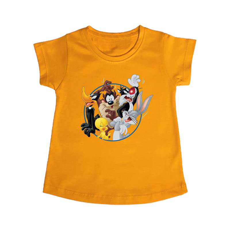 تی شرت آستین کوتاه دخترانه مدل  looney tunes OG0023