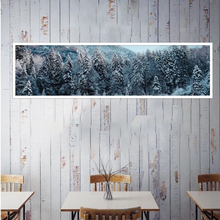 تابلو بکلیت طرح جنگل و زمستان مدل کشیده W-7733