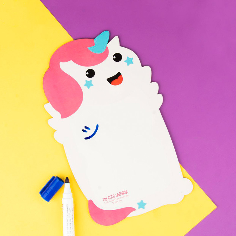 تخته وایت بورد مدل یونیکورن فانتزی سایز 30x20 سانتی متر