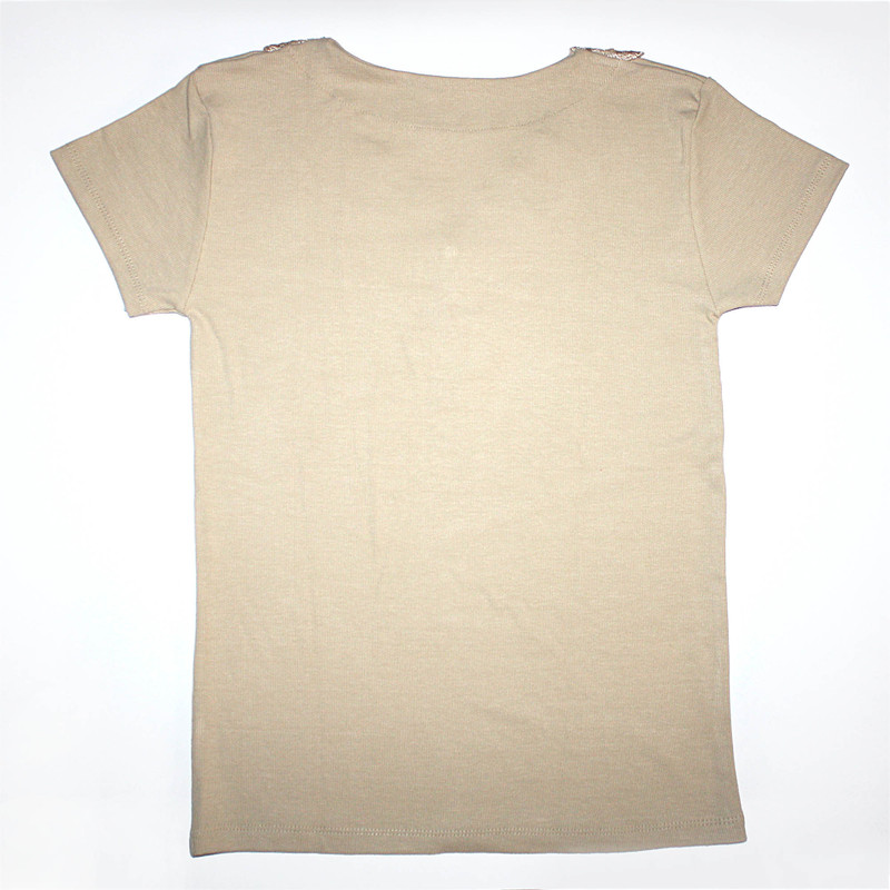 بلوز آستین کوتاه زنانه مدل جلو گیپور دار کد 110306/1