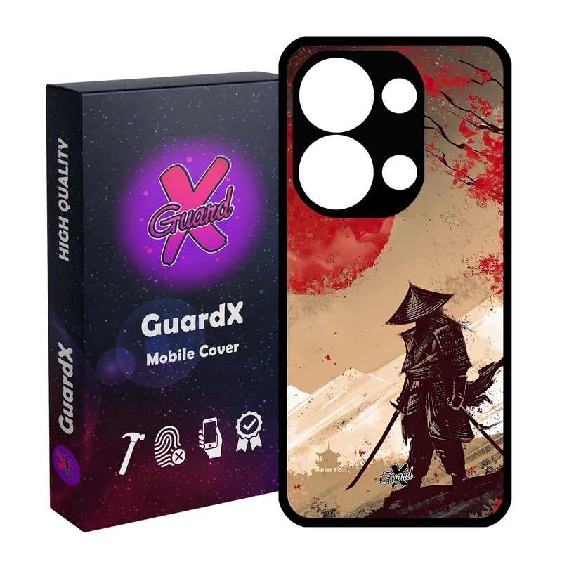 کاور گارد ایکس طرح سامورایی مدل قاب Glass10606 مناسب برای گوشی موبایل شیائومی Poco X6 5G / Note 13 Pro 5G