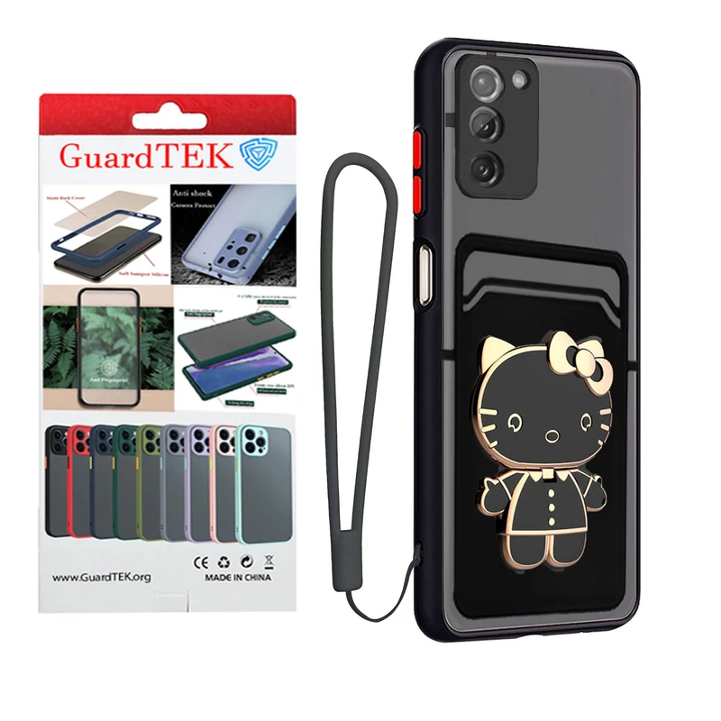 کاور گاردتک آساک مدل MBC Card Kitty Strap مناسب برای گوشی موبایل سامسونگ Galaxy A03S به همراه بند آویز