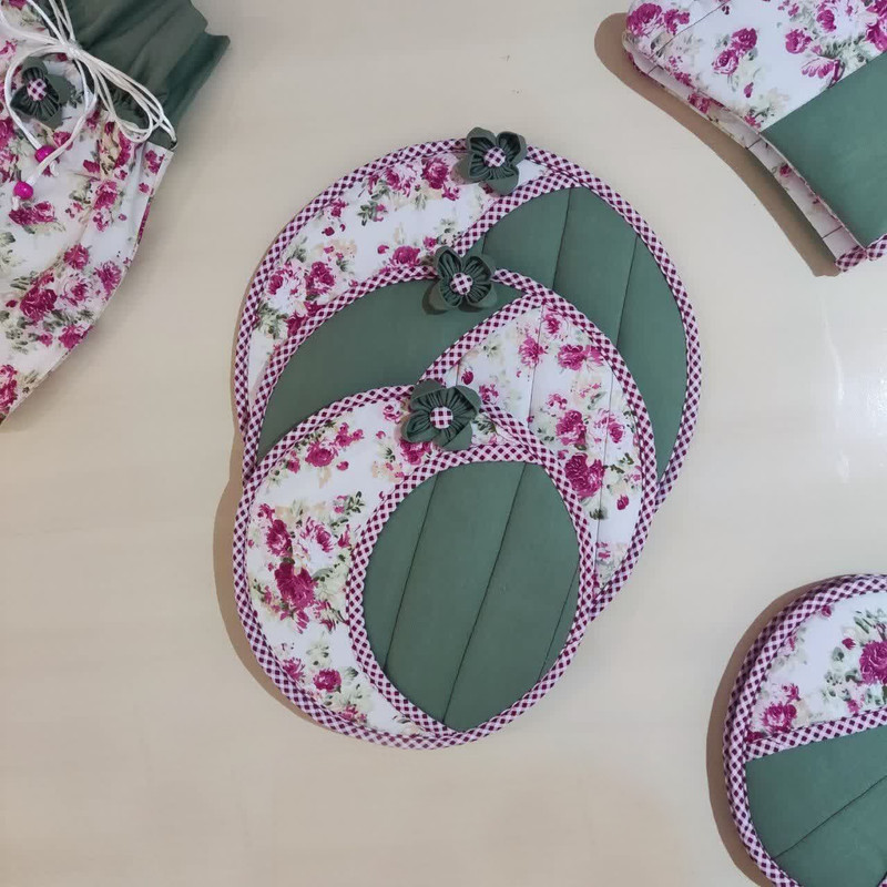 سرویس آشپزخانه 10 تکه طرح گل مدل TS100