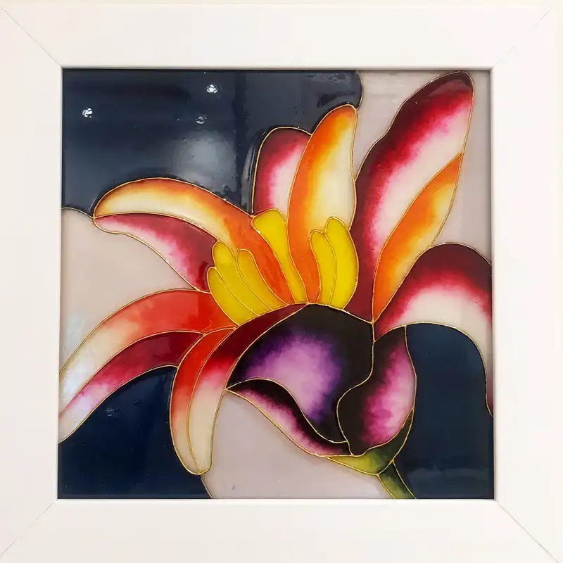 تابلو ویترای مدل 014 بهار طرح گل شقایق