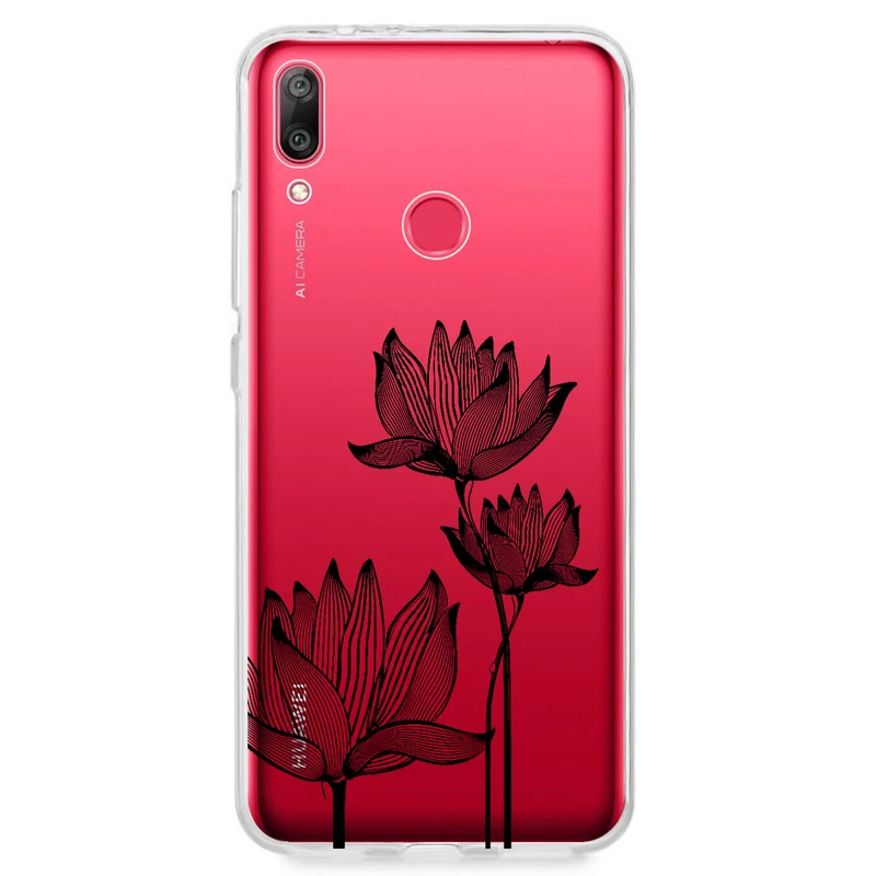 کاور مگافون طرح گل مدل C47-B مناسب برای گوشی موبایل هوآوی Y7 Prime 2019 / Y7 2019