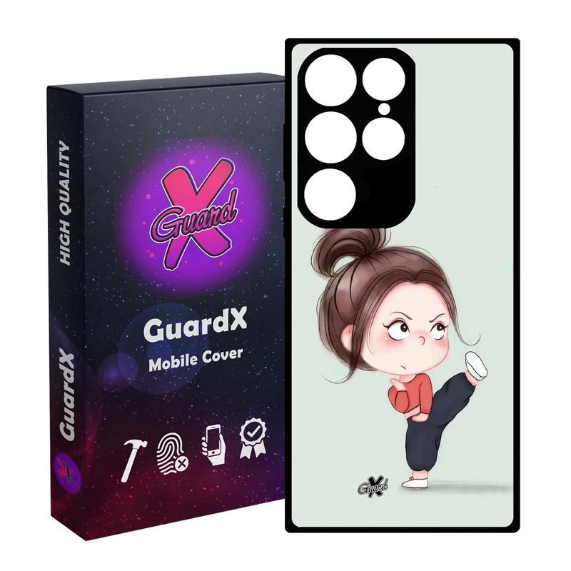 کاور گارد ایکس طرح Girl مدل Glass10663 مناسب برای گوشی موبایل سامسونگ Galaxy S24 Ultra