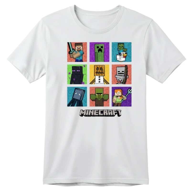 تی‌شرت آستین کوتاه بچگانه مدل ماینکرفت کد p7 