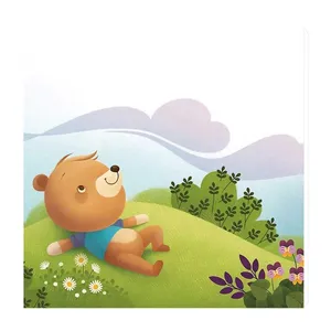 تابلو کودک و نوزادطرح بچه خرس کد wkt201