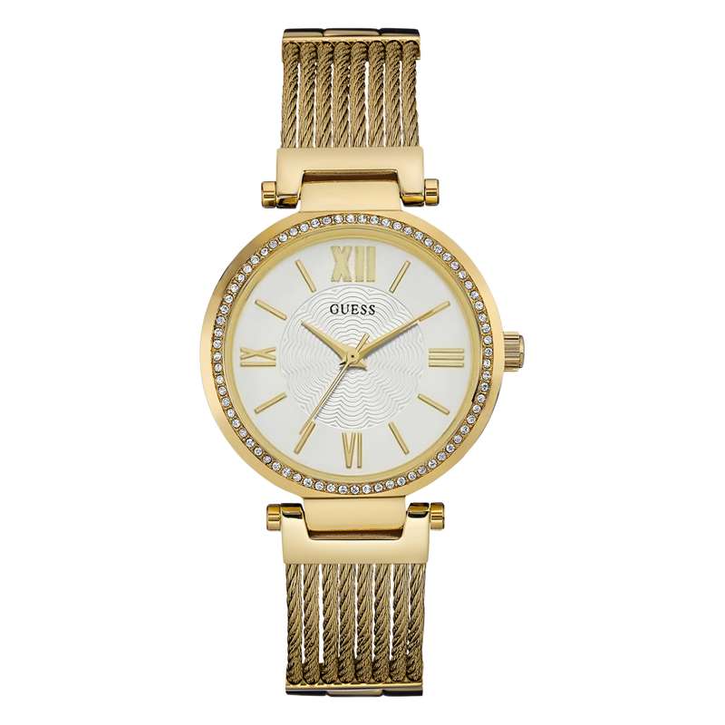 ساعت مچی عقربه ای زنانه مدل دستبندی دور نگین ساعت مچی عقربه ای زنانه مدل دستبندی دور نگین