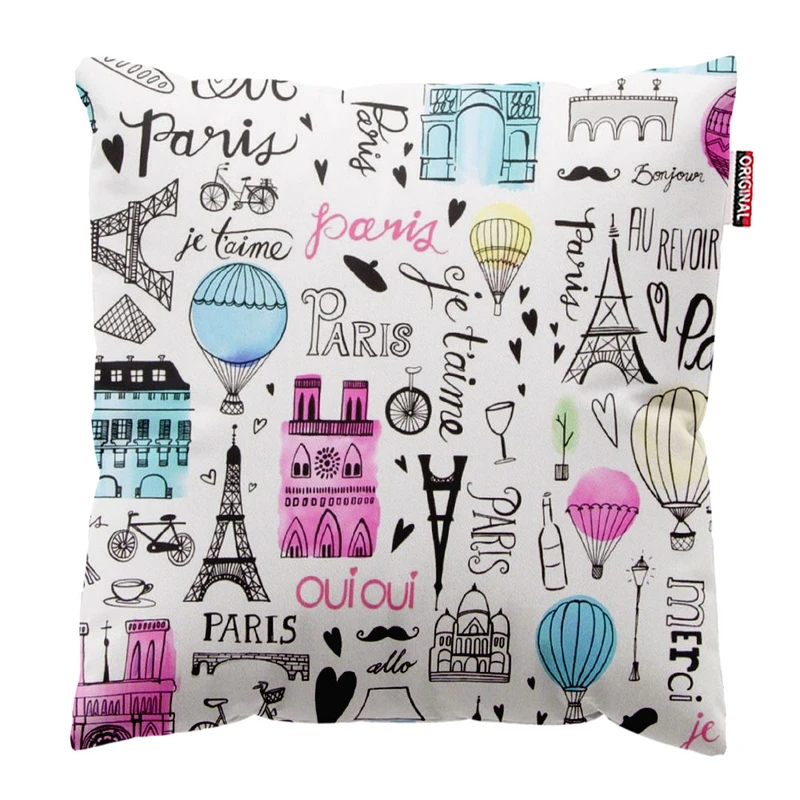  کوسن پاد آفرین طرح پاریس کد 1326 سایز 30*30 سانتی متر