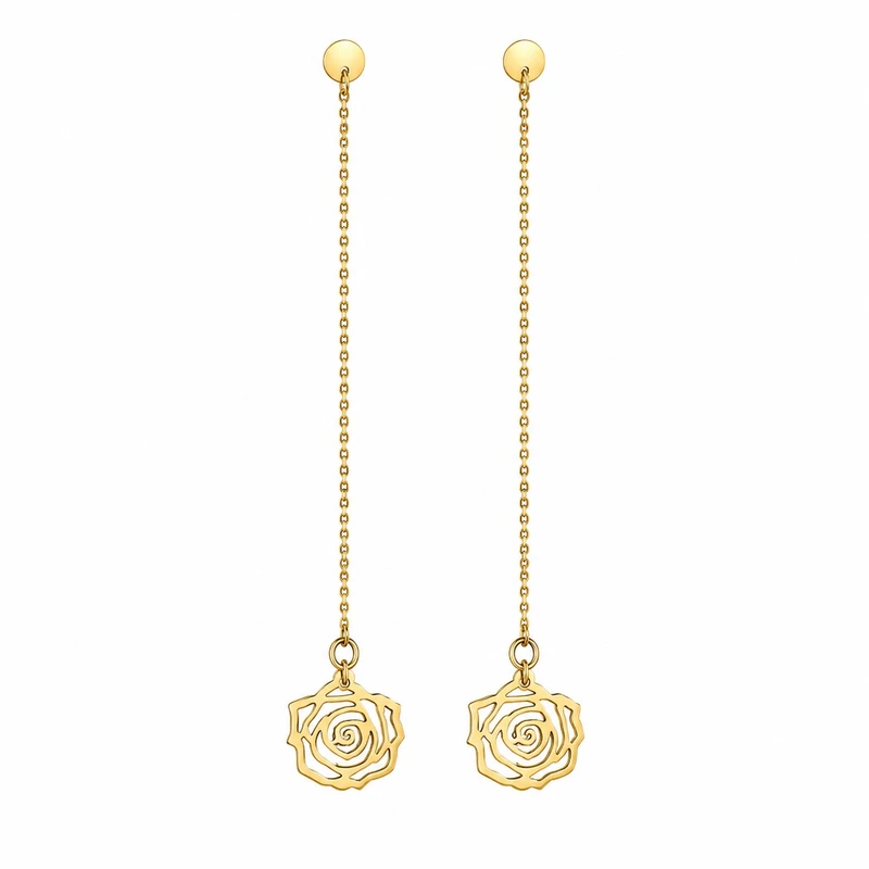 گوشواره بخیه‌ای طلا 18 عیار زنانه نیکان گلد مدل NK223