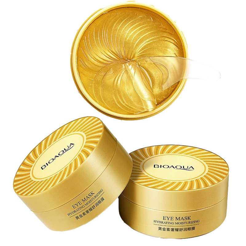 ماسک زیر چشم بایو آکوا مدل HYDRATING MOISTURIZING حجم 80 میلی لیتر بسته 60 عددی