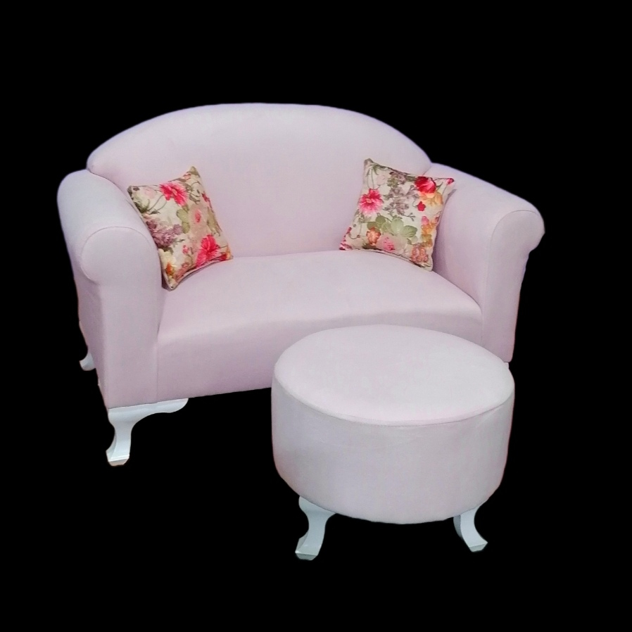 مبل کودک مدل پارمیس دونفره به همراه پاف و کوسن