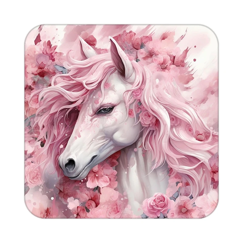 زیر لیوانی کاکتی طرح اسب تک شاخ و یونیکورن مدل mp31749