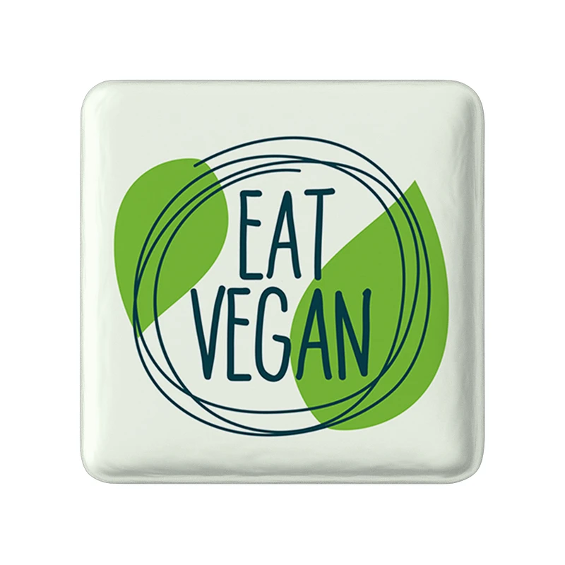 پیکسل خندالو طرح وگن Vegan مدل مربعی کد 31128