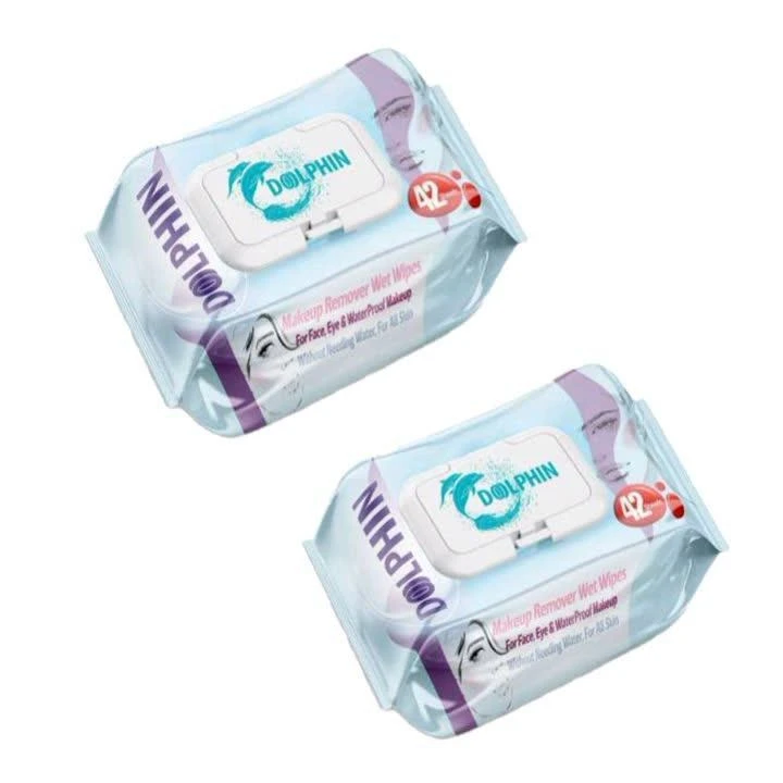 دستمال مرطوب دلفین مدل 002 بسته 2 عددی