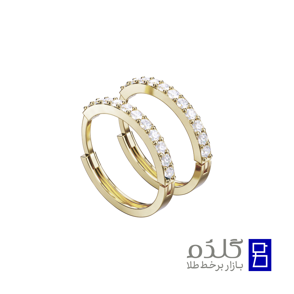 گوشواره کلیپسی طلا 18 عیار زنانه گلدم مدل E211014