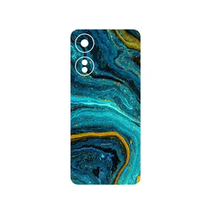 MAHOOT Turquoise marblewith golden streaks Cover Sticker for Honor X5 Plus