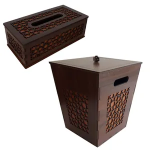 ست سطل و جای دستمال کاغذی مدل مهسان کد 12