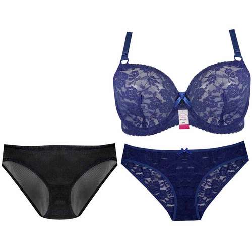 ست شورت و سوتین زنانه ثمین بافت مدل عروس Oid1-StW0000115 مجموعه 3 عددی