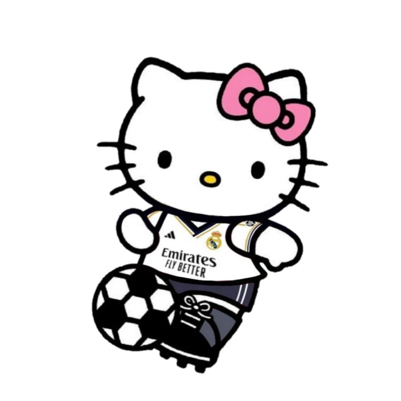 استیکر پارچه و لباس پاد آفرین مدل کارتونی فوتبالی کیتی Kiti کد 2615