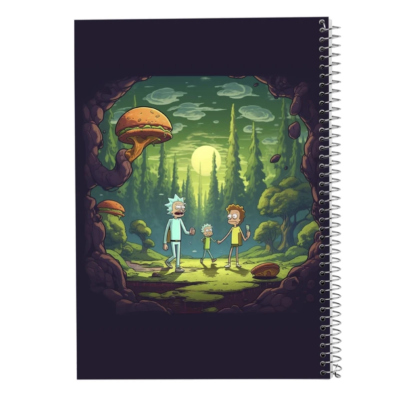 دفتر شطرنجی 50 برگ مدوپد مدل ریک اند مورتی rick&morty کد DF10855