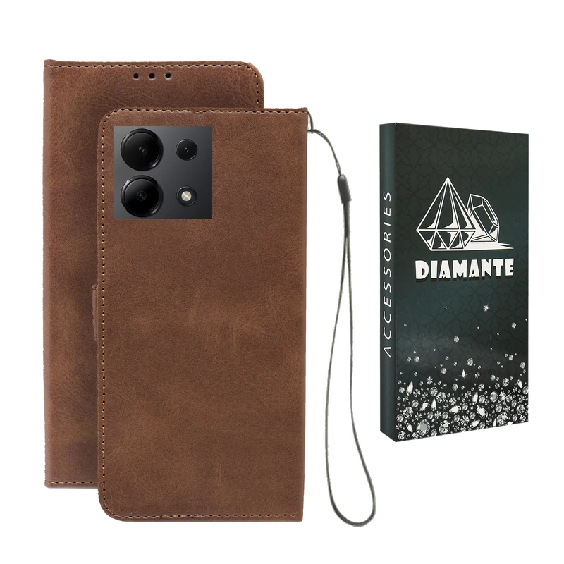 کیف کلاسوری دیامانته مدل Band Bk مناسب برای گوشی موبایل شیائومی Redmi Note 13 4G به همراه بند آویز