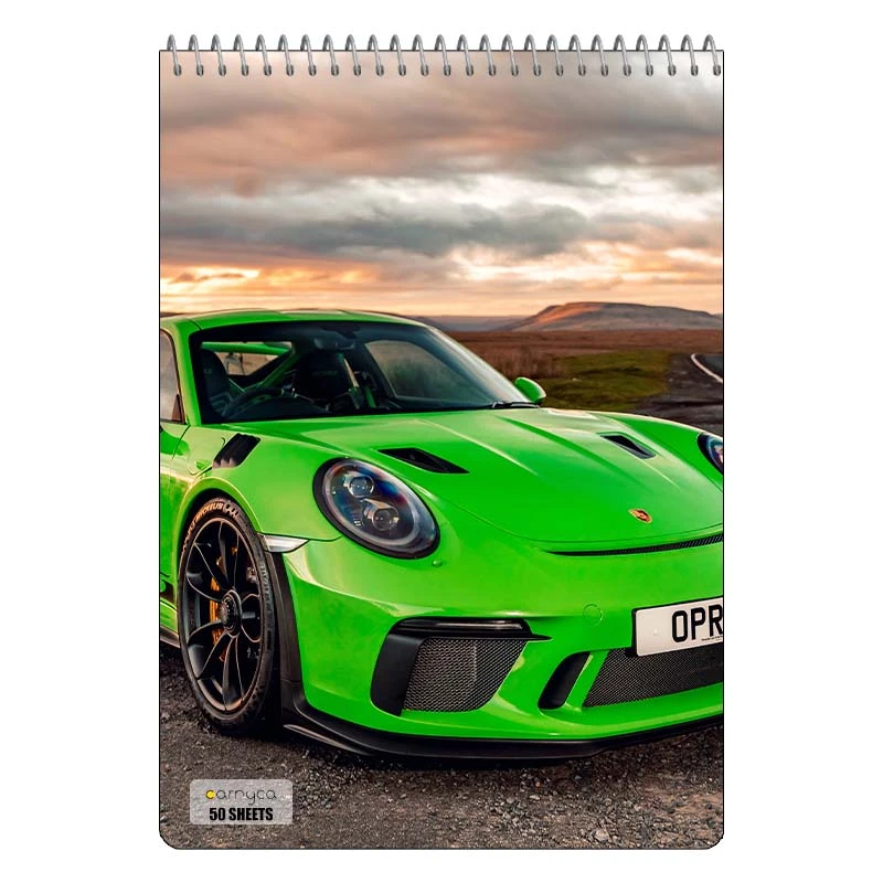 دفتر نقاشی 50 برگ سیمی کارنیکا طرح پورشه Porsche کد 55172