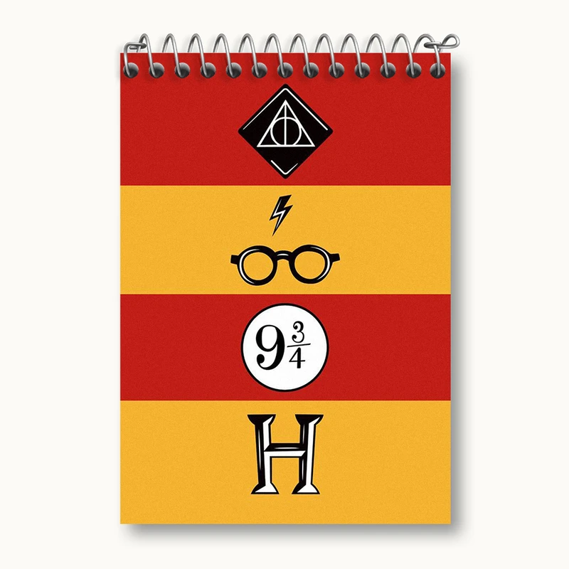 دفتر یادداشت 50 برگ خندالو طرح هری پاتر (Harry Potter) کد N2101