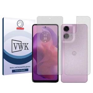 VWK Tough model matte screen protector suitable for Motorola Moto G24 mobile phone along with the back protector 