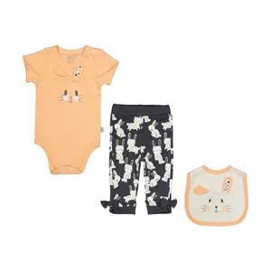 ست 3 تکه لباس نوزادی نیلی مدل 02