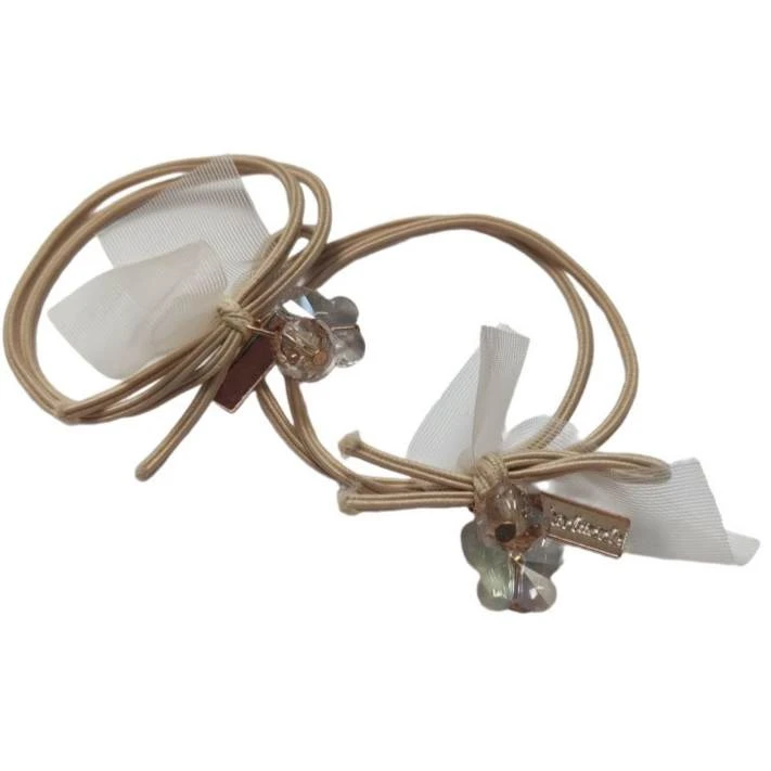 کش مو زنانه مدل پلاک و نگین بسته ۲ عددی