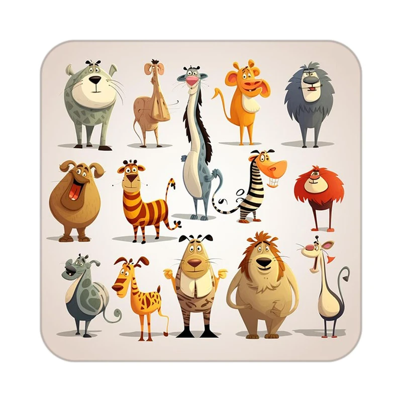 زیر لیوانی کاکتی طرح حیوانات کارتونی مدل mp27732