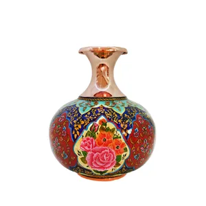   گلدان مسی آقاجانی مدل مس و تشعیر کد PTV245