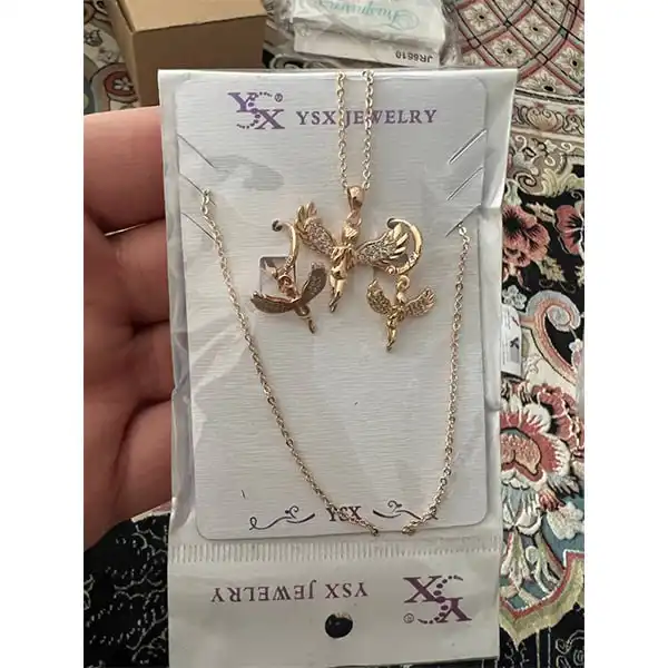 نیم ست زنانه وای اس ایکس مدل فرشته انجل نگین دار کد 44893203