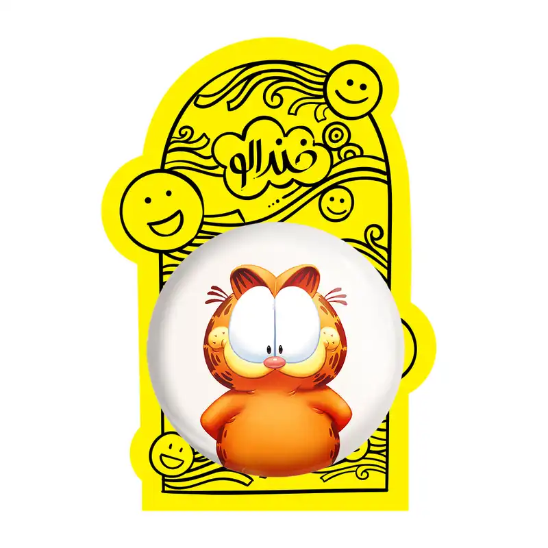 آینه جیبی خندالو طرح گارفیلد Garfield مدل تاشو کد 13831