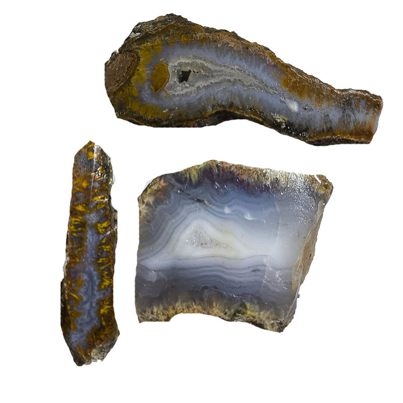 سنگ راف آمیتیست مدل عقیق شجر مجموعه 13 عددی