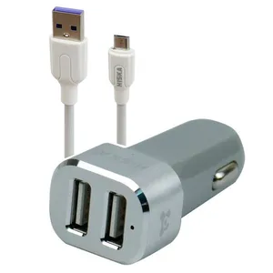 شارژر فندکی هیسکا مدل KL-C48 به همراه کابل تبدیل microUSB